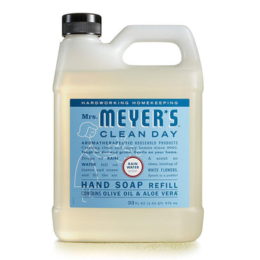 6 Pack - Mrs. Meyers Clean Day Liquid Hand Soap Refill Rainwater 33oz