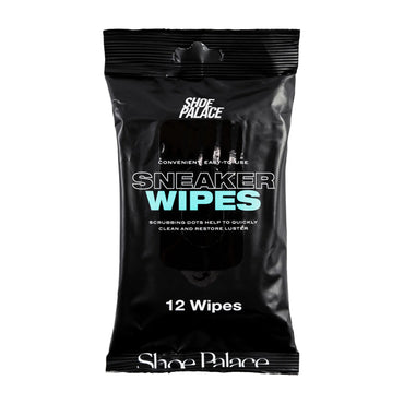 A 6 pack of Shoe Palace Sneaker Wipes (12 wipes per pack) by Shoe Palace, designed to clean and restore sneakers.