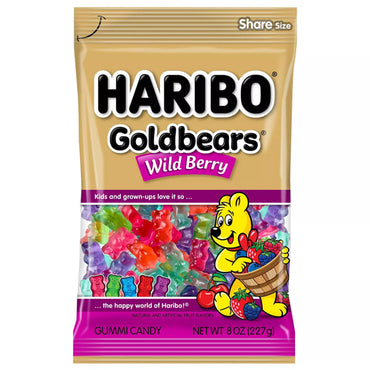 6 Pack - Haribo Wildberry Goldbears Gummy Candy 8oz Bags