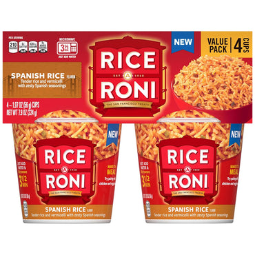 6 Pack - Rice-A-Roni Cups, Spanish Rice, 2.11 Oz 4 Count Each