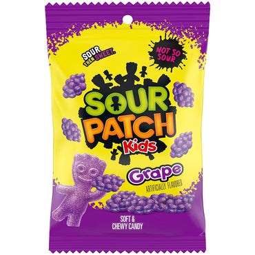 6 Pack - Sour Patch Kids Grape Soft & Chewy Candy, 8.02oz