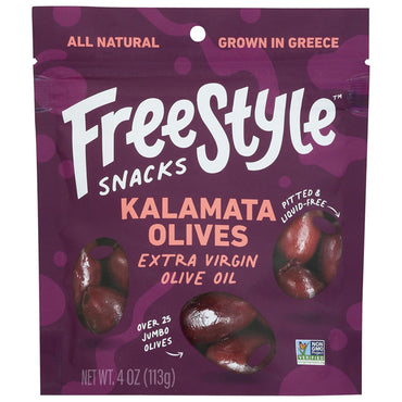 6 Pack - Freestyle Snacks Olives Kalamata Extra Virgin Olive Oil 4oz