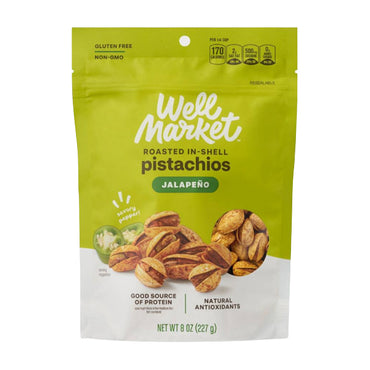 6 Pack - Well Market Jalapeno Roasted in Shell Pistachios 8oz Well Market
