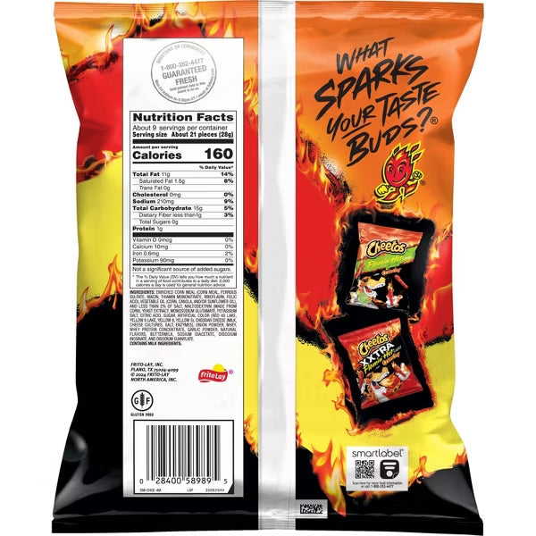 6 Pack - Cheetos Crunchy Flamin' Hot Flavored Cheese Snacks 8.5oz
