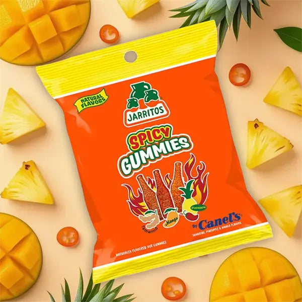 6 Pack - Jarritos Spicy Gummies Mango, Tamarind & Pineapple Natural Flavors 7oz Jarritos