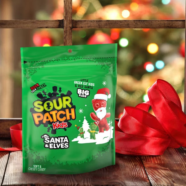 6 Pack - Sour Patch Kids Santa and Elves Christmas Candy 9.8oz