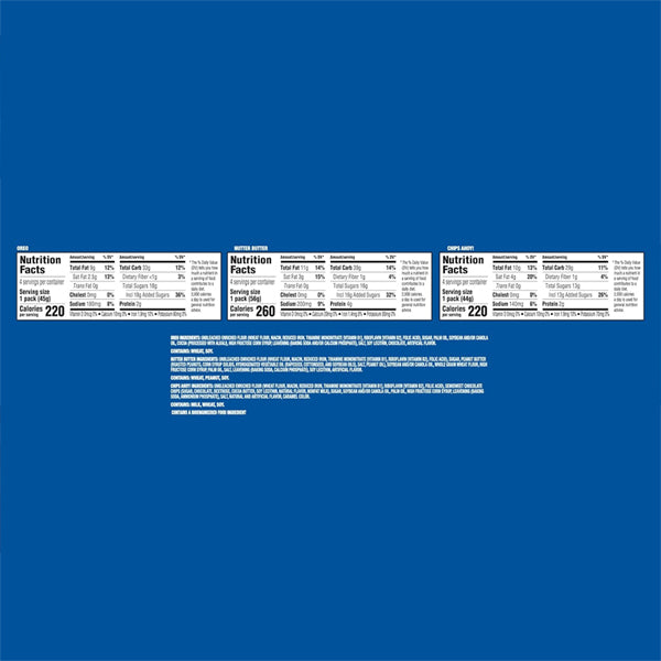 6 Pack - Nabisco Cookie Variety Pack OREO Nutter Butter Chips Ahoy 12 Snack Packs Each