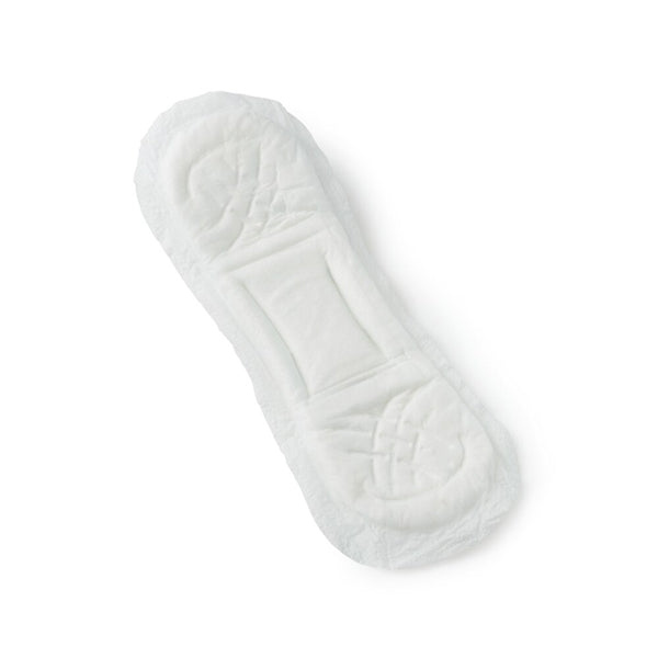 A white CVS Health Maxi Pad from the 6 Pack - CVS Health Maxi Pads Regular with Odor Guard (48 count each) is shown from above on a plain background, offering reliable absorption and leakage protection.