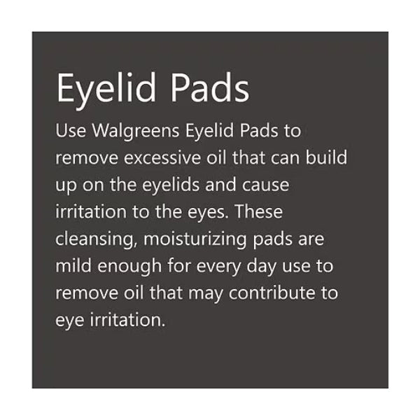 6 Pack - Walgreens Eyelid Pads, Rinse-Free Formula 30 Count Walgreens