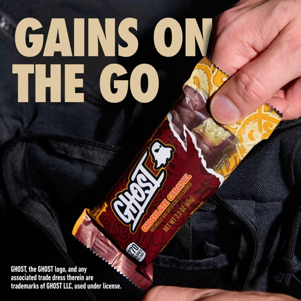 6 Pack - GHOST Chocolate Caramel Protein Bar 20g Protein 4 Count Each GHOST