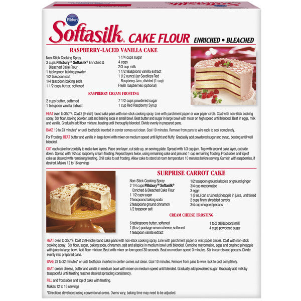 6 Pack - Pillsbury Softasilk Enriched Bleached Cake Flour 26oz Pillsbury