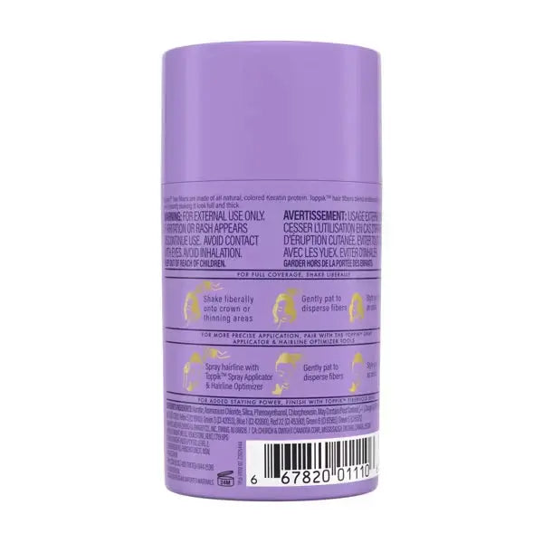 2 Pack - Toppik Volumizing Micro Fiber Hair Filler Color Touch Up System - Black 0.42oz Toppik