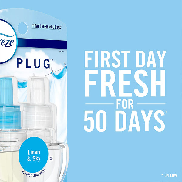 3 Pack - Febreze Plug In Air Freshener Fade Defy Plugs Oil Warmer Febreze
