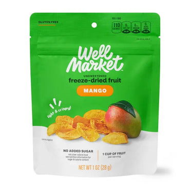 8 Pack - Well Market Unsweetened Freeze-Dried Mangoes 1oz Well Market