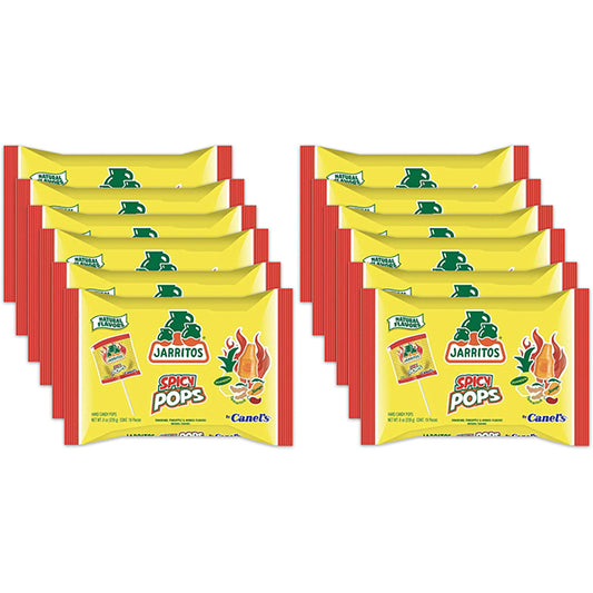 12 Pack - Jarritos Spicy Lollipops Mexican Hard Candy with Natural Fruit Flavors