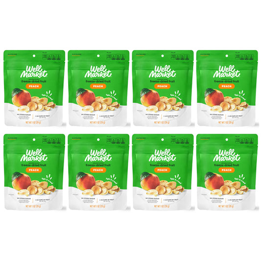 8 Pack - Gold Emblem Abound Peach Freeze Dried Fruit Crisps 1oz