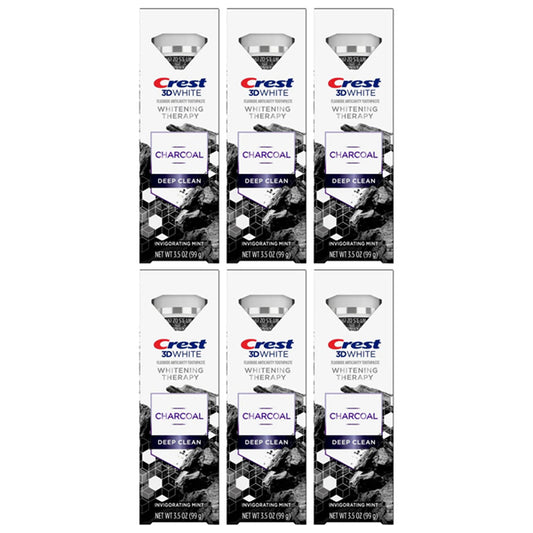 3 Pack - Crest 3D White Whitening Charcoal Deep Clean Invigorating Mint 3.5oz