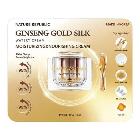 Nature Republic Ginseng Gold Silk Watery Moisturizing & Nourishing Cream 2.5oz Nature Republic