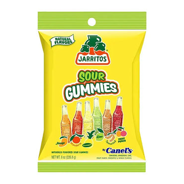 12 Pack - Jarritos Sour Gummies Mexican Candies Natural Flavors Tangy & Chewy 8oz Jarritos