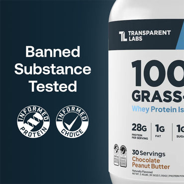 Transparent Labs Grass-Fed Whey Protein Isolate Oatmeal Chocolate Chip Cookie 30 Servings