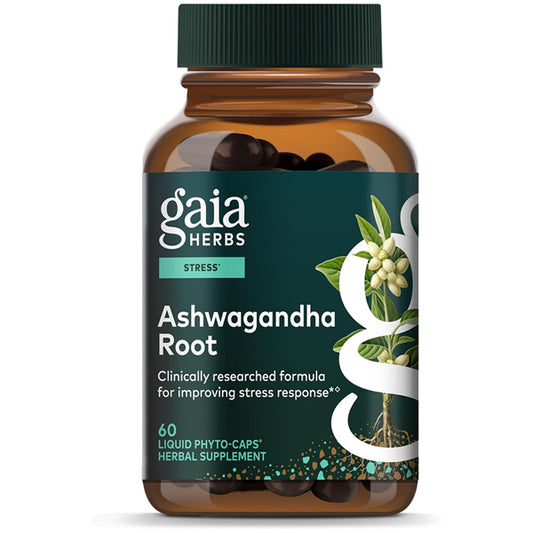 Gaia Herbs Ashwagandha Root 350 mg Sleep Support 60 Vegan Capsules Gaia Herbs