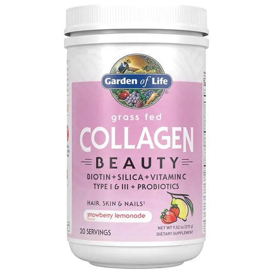 Garden of Life Grass Fed Collagen Beauty Strawberry Lemonade 20 Servings Garden of Life