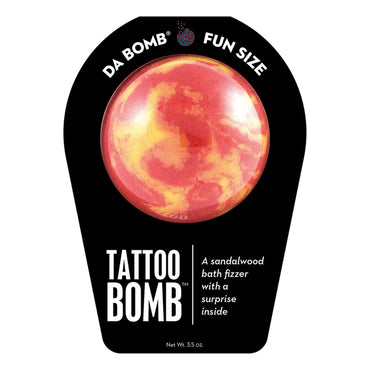 Experience the fun with Da Bomb’s 4 Pack Tattoo Bath Bombs (3.5oz each)! Each fizzy, soothing bath bomb features a surprise inside and is packaged on a sleek black card—perfect for playful, handmade bath time pampering.