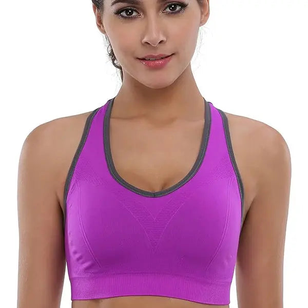 Baomosi Women's Seamless Racerback Sports Bra High Impact Support 5 Count XXL Size Baomosi