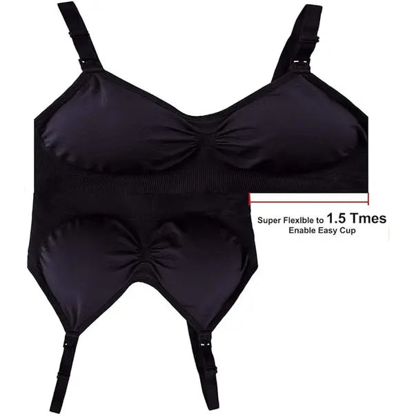 The GXXGE 4Pack Seamless Nursing Maternity Bra for Breastfeeding (Size 4XL) features adjustable straps, wirefree comfort, and super flexibility—stretching up to 1.5 times for a perfect everyday fit and easy breastfeeding support.