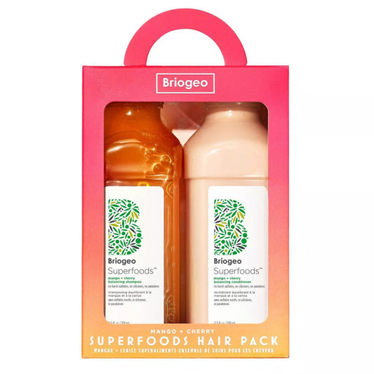 Briogeo Superfoods Mango + Cherry Hair Duo Shampoo and Conditioner 12.5oz