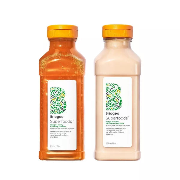 Briogeo Superfoods Mango + Cherry Hair Duo Shampoo and Conditioner 12.5oz