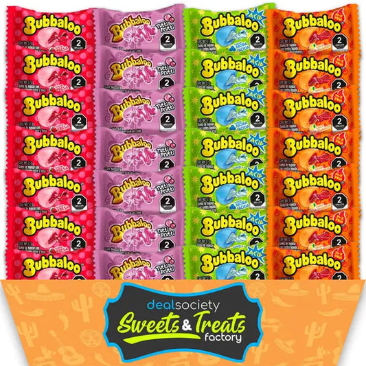 Bubbaloo Bubble Gum Mexican Chewing Gum Assortment 200 Count Variety Bulk Pack Bubbaloo