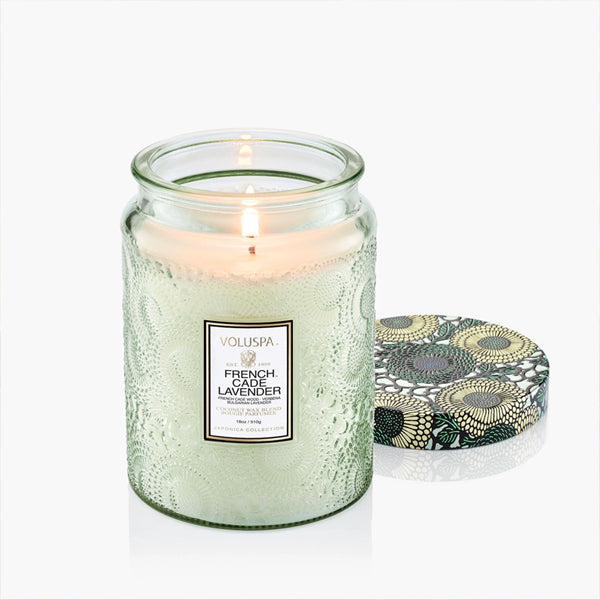 Voluspa French Cade Lavender Scented Candle 18oz Coconut Wax Blend