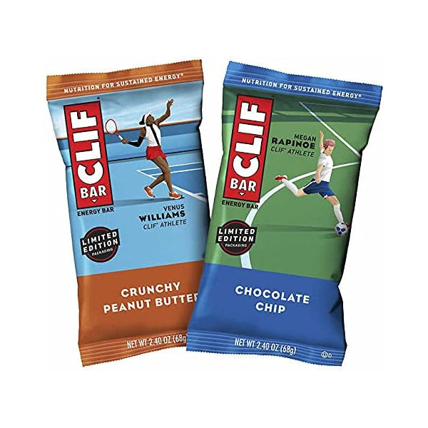 26 Pack - Clif Bar Variety Pack Crunchy Peanut Butter and Chocolate Chip 2.40oz