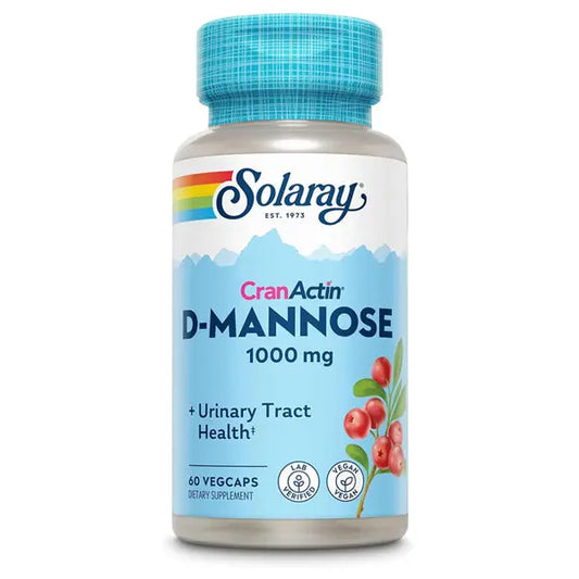 Solaray D-Mannose with CranActin Cranberry Supplement 60 VegCaps Solaray