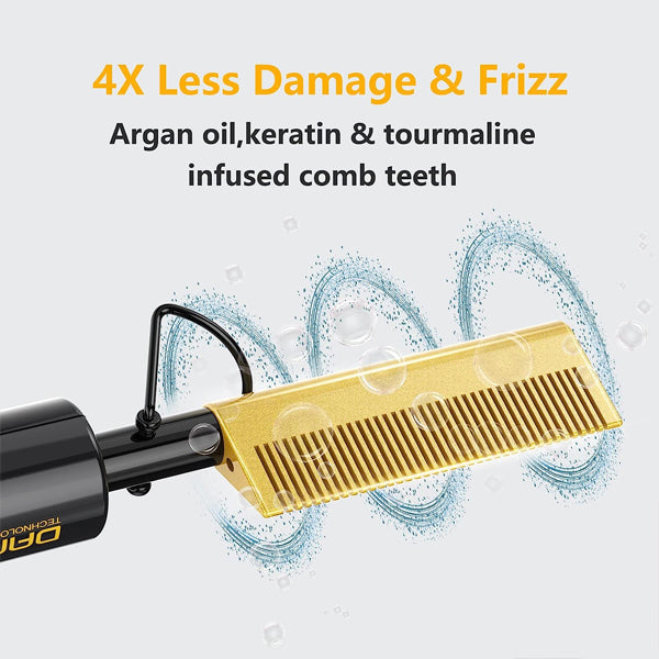 2 Pack - Dan Technology Ceramic Hot Comb Hair Straightener