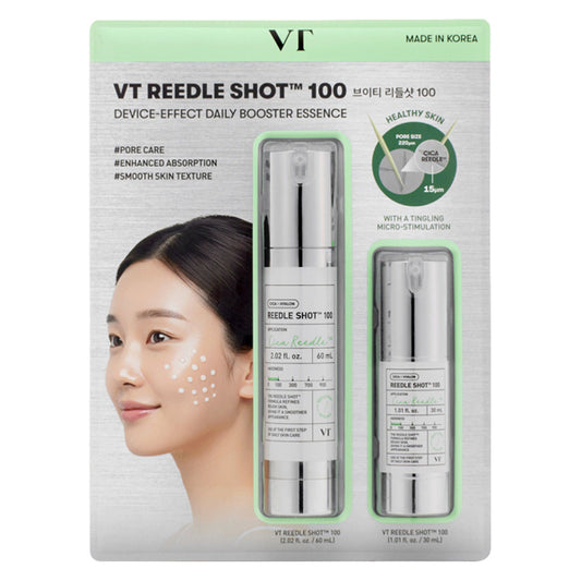 VT COSMETICS CICA Reedle Shot 100 Spicule Microneedling Serum for Pore Care 2 Pack