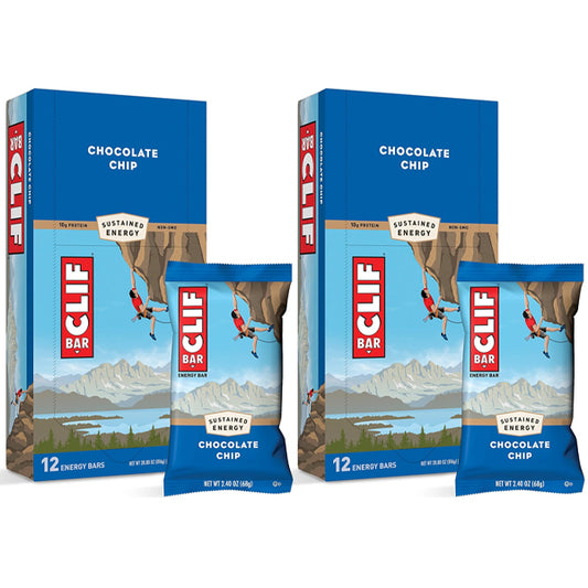 24 Pack - CLIF Bar Chocolate Chip Protein Energy Bars 2.4oz