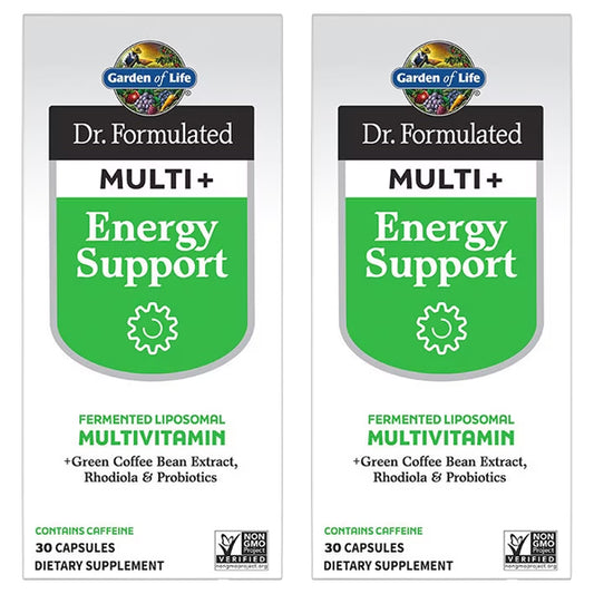 2 Pack - Garden of Life Dr. Formulated Multi+ Energy Support 30 Capsules