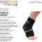 Copper Fit Rapid Relief & Hot/Cold Ankle Foot Wrap with Hot Cold Pack, Black, One Size Fits Most