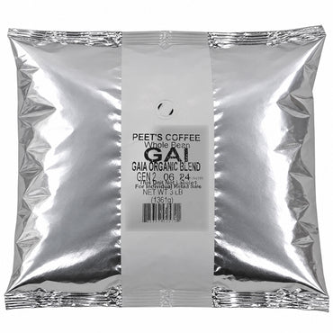3 Pounds - Peet's Coffee Whole Bean Gaia Organic Blend Dark Roast Coffee Peet's Coffee