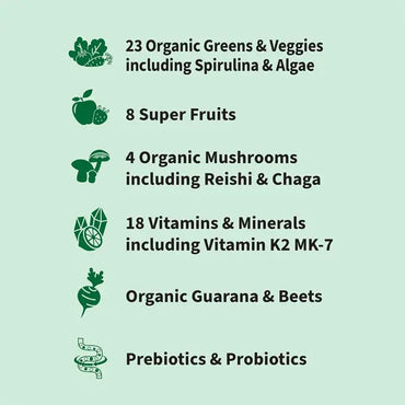 Garden of Life Sport Nutrition Greens and Superfoods Powder Apple Berry 30 Servings Garden of Life