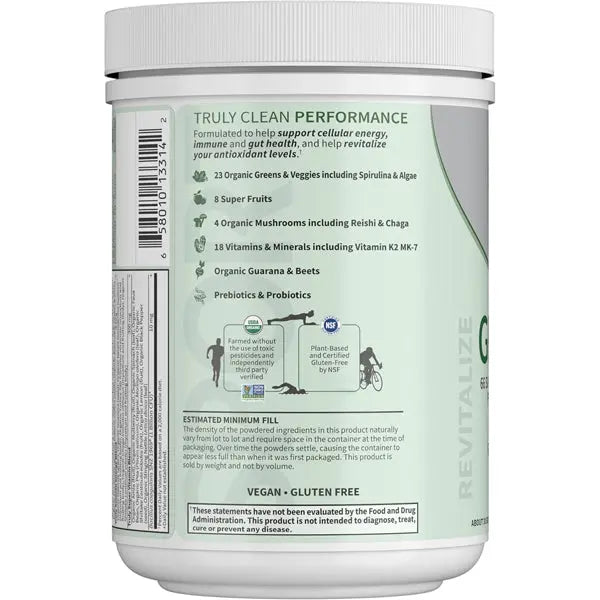 Garden of Life Sport Nutrition Greens and Superfoods Powder Apple Berry 30 Servings Garden of Life