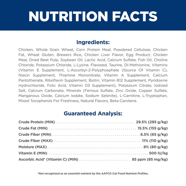 Hill's Science Diet Adult Urinary & Hairball Control Chicken Dry Cat Food 15.5lbs