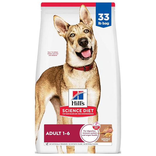 Hill's Science Diet Adult 1-6 Dry Dog Food Lamb Meal & Brown Rice 33lb Hill's Science Diet