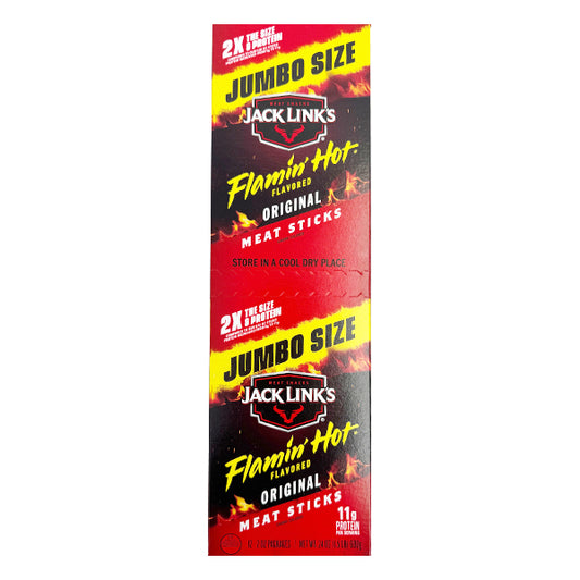12 Pack - Jack Link's Flavored Jumbo Meat Stick Flamin' Hot Original 2oz