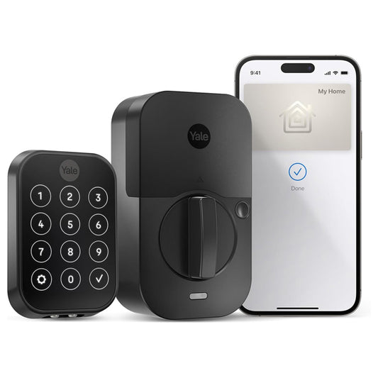 Yale Assure Lock 2 Plus Apple Home Keys Tap to Open Smart Deadbolt, Black Suede