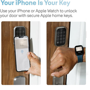 Yale Assure Lock 2 Plus Apple Home Keys Tap to Open Smart Deadbolt, Black Suede