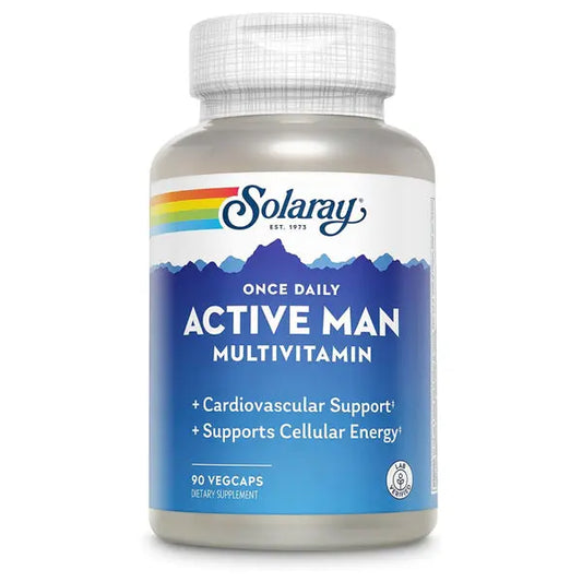Solaray Once Daily Active Man Multivitamin Supplement 90 VegCaps Solaray