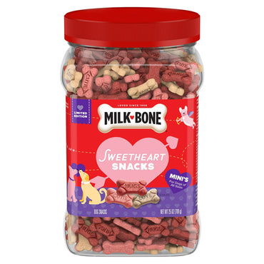 4 Pack - Milk Bone Sweetheart Snacks Mini’s Dog Treats 25oz Canister
